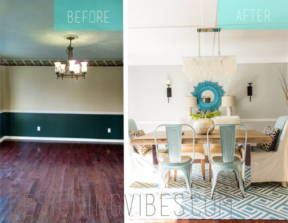 light and airy dining room transformation