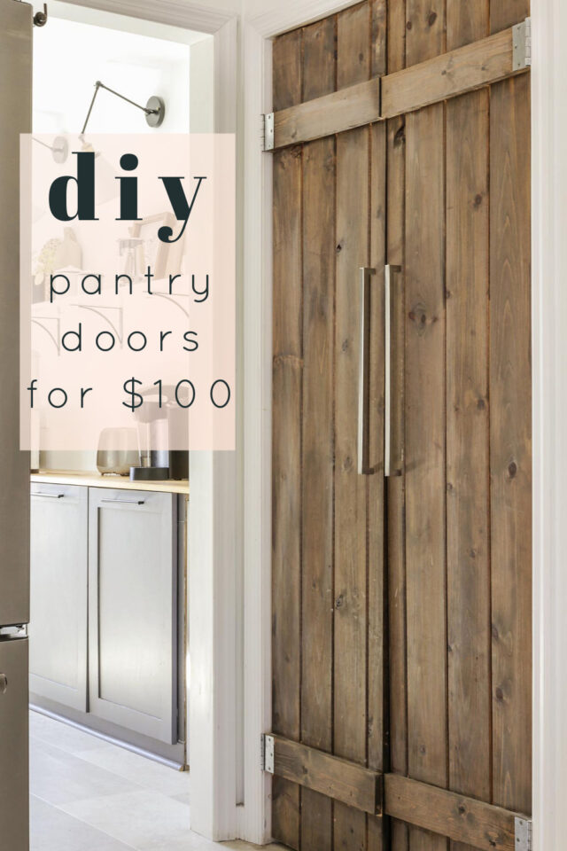 Double Pantry Barn Door DIY Under 90 Bifold Pantry Door DIY