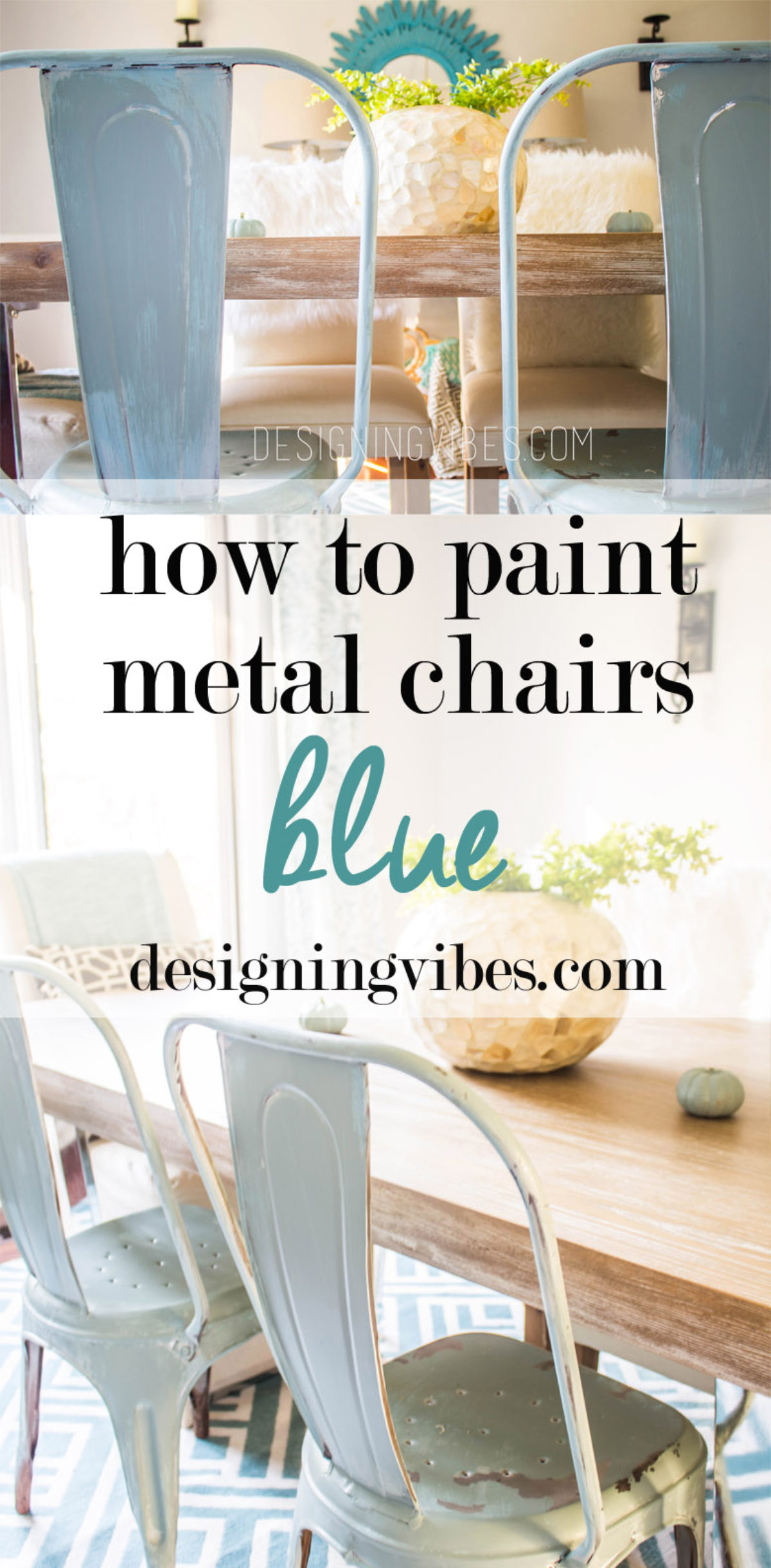 How To Paint Metal Chairs Blue Metal Chairs