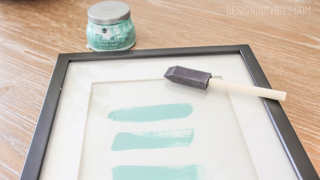 easy turquoise abstract art diy