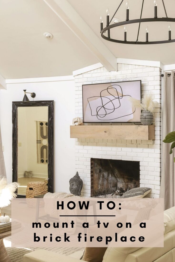 How to Mount a TV Over a Brick Fireplace (and Hide the Wires ...