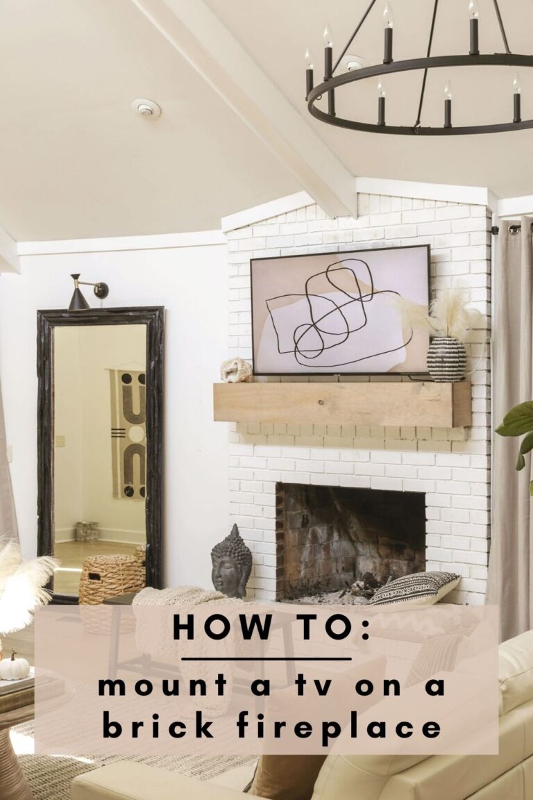 How to Mount a TV Over a Brick Fireplace (and Hide the Wires