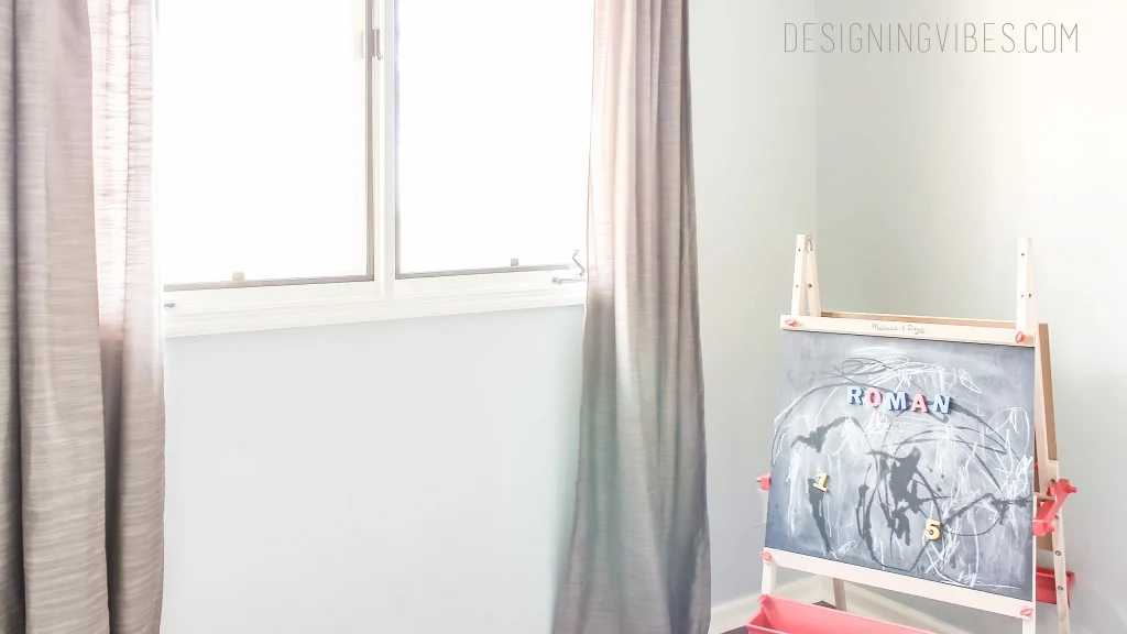 grey and blue toddler boy bedroom