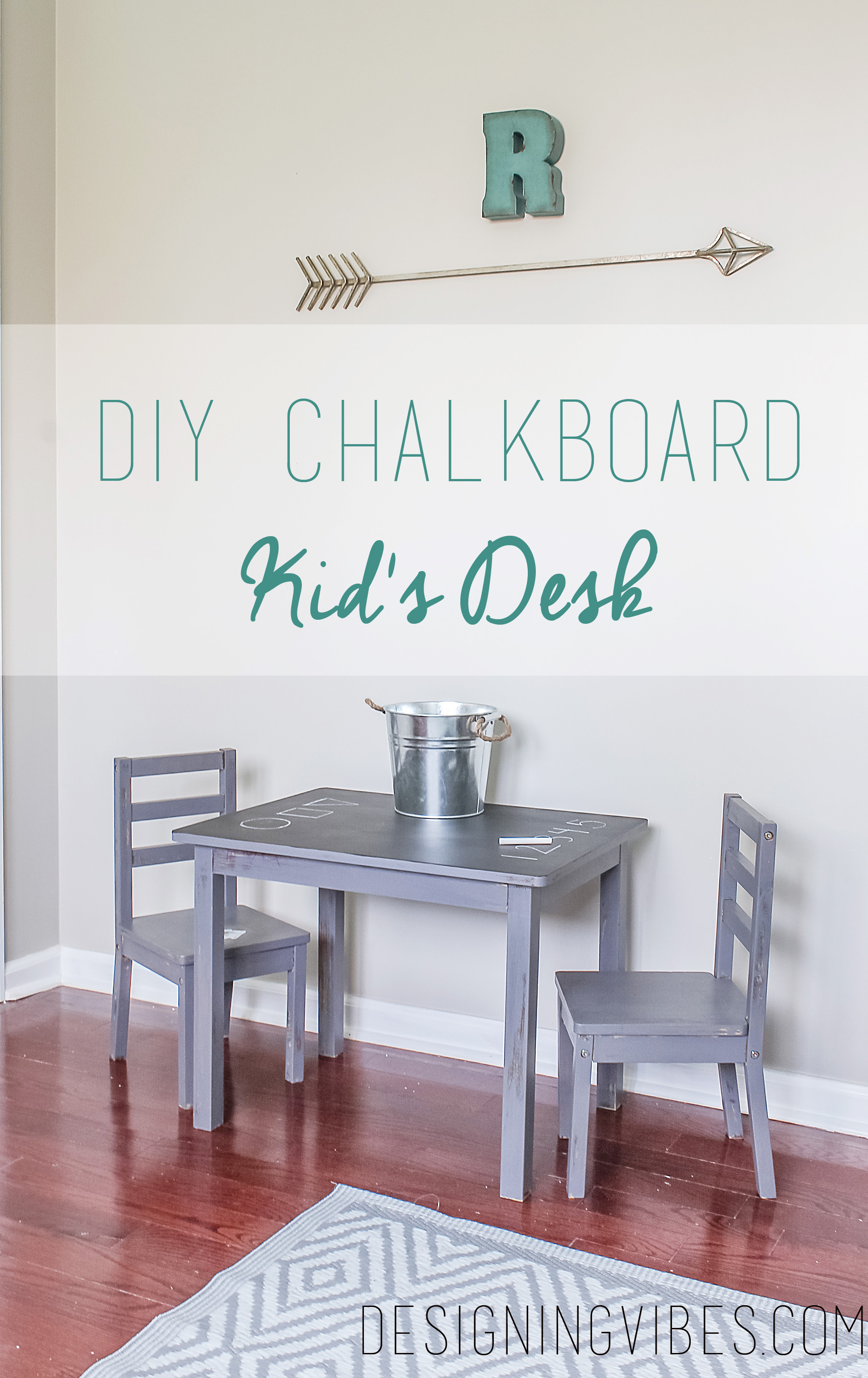 DIY Chalkboard Top Toddler Desk