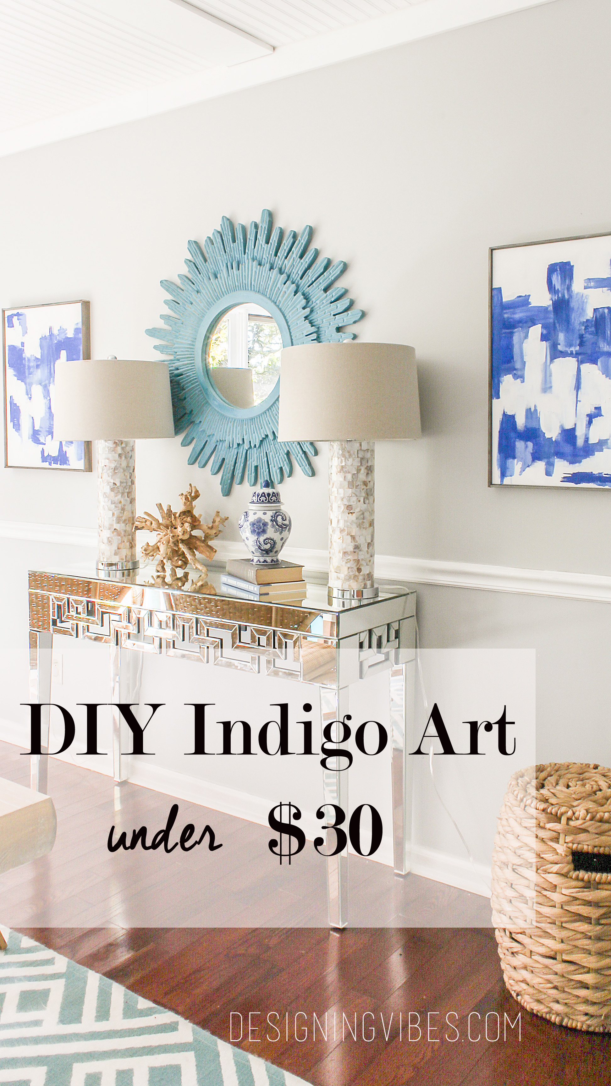 Indigo Abstract Art DIY
