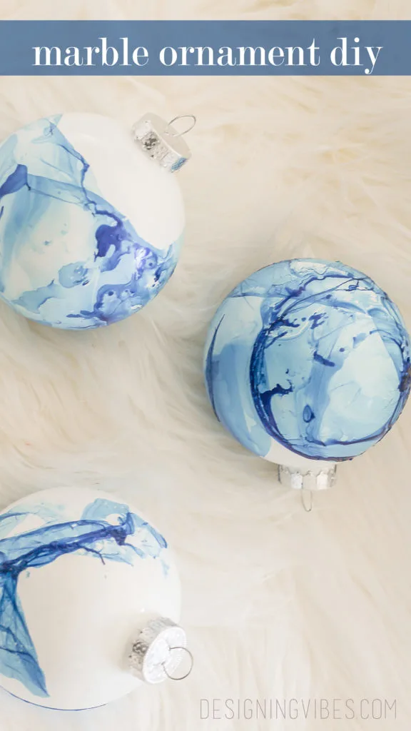 diy marble christmas ornament . great as a gift.