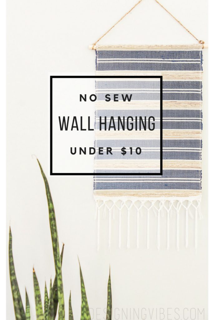 diy no sew woven wall hanging under $10