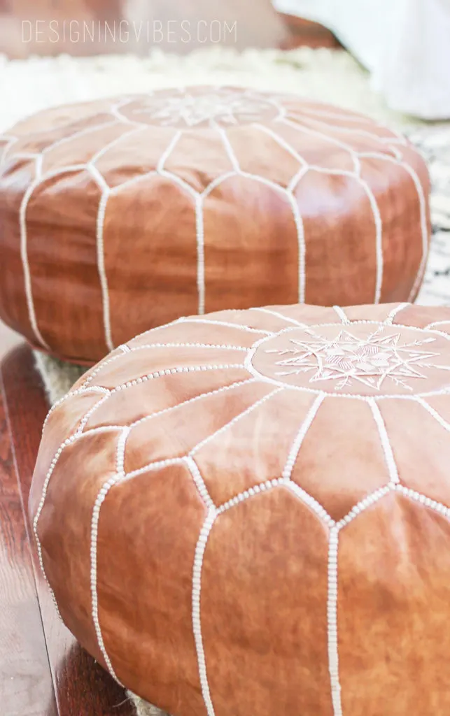how to get real leather Moroccan poufs for cheap 