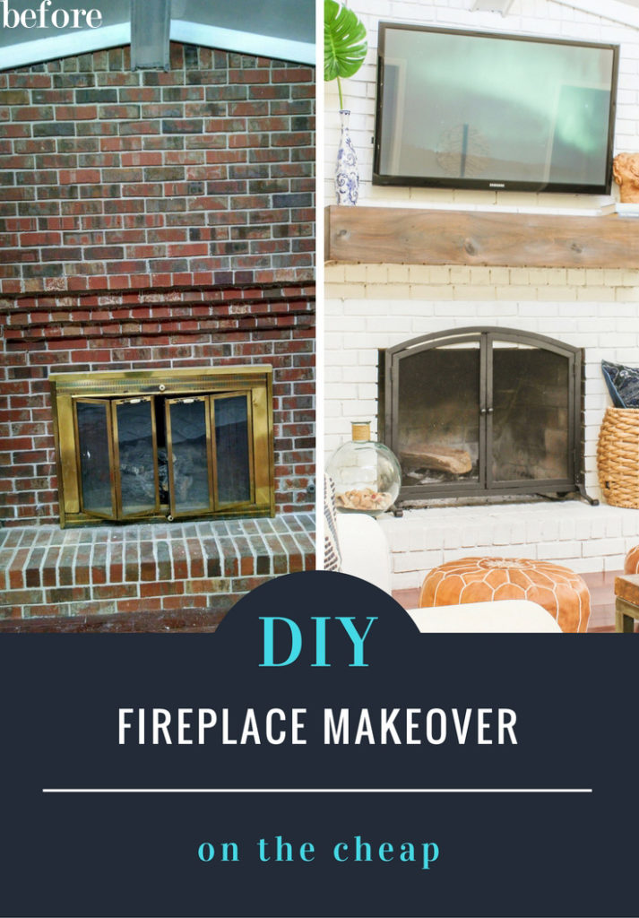 diy fireplace makeover on the cheap