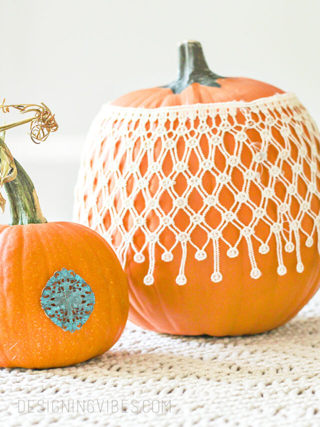 Easy No-Carve Boho Pumpkin Decorating