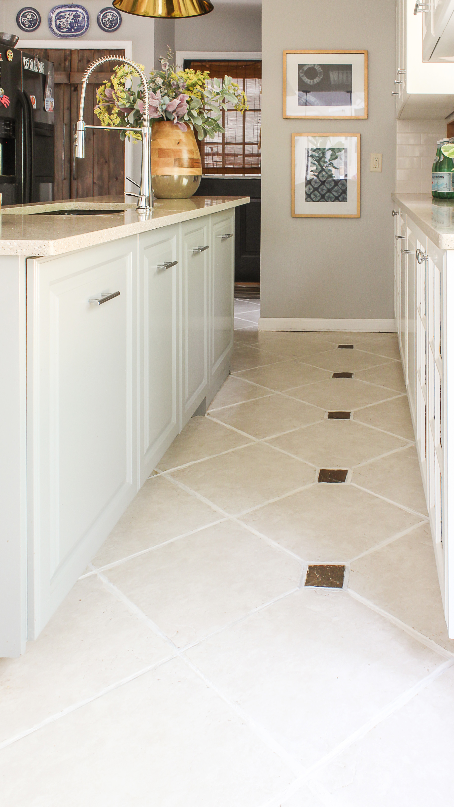 Neglected Tile Flooring, White Ceramic Tile Kitchen Floor