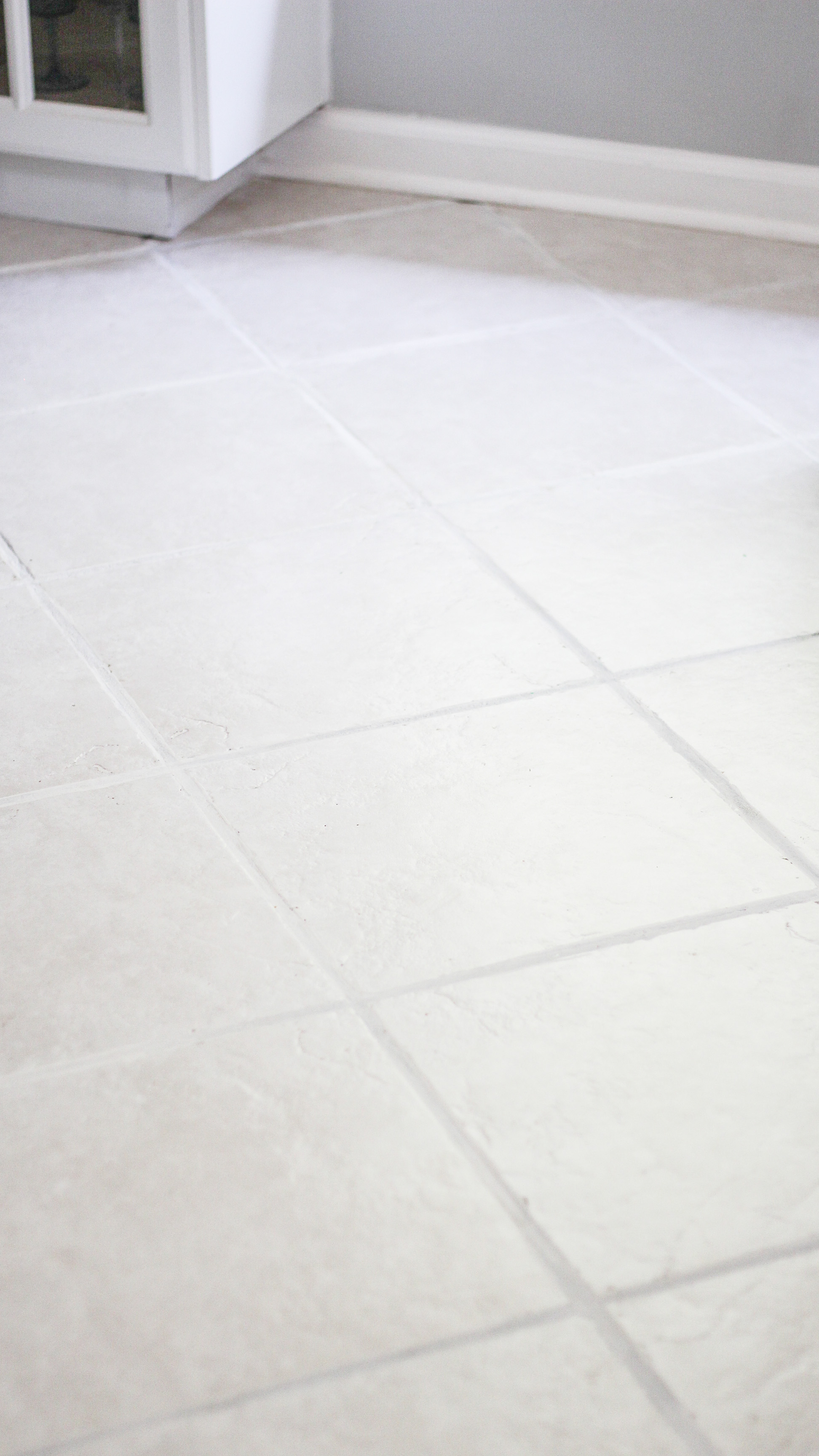 Neglected Tile Flooring, Cleaning White Grout On Floor Tiles
