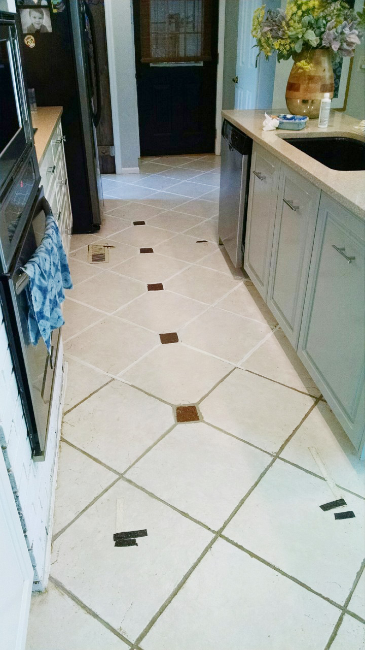 Neglected Tile Flooring, How To Clean Ceramic Tile Floors With Grout