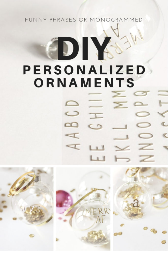 DIY easy personalized christmas ornaments