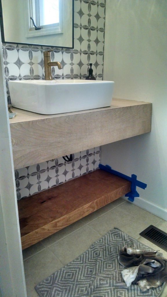 Floating Vanity Diy Modern Bathroom Decor, How To Build Shelves In Vanity