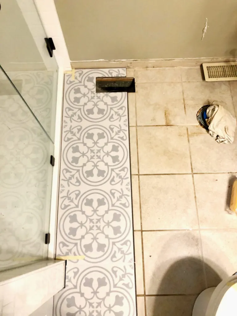 lvt flooring installation in bathroom