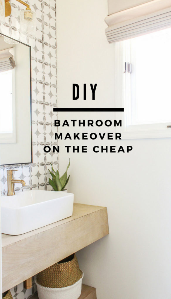 diy modern farmhouse powder room makeover