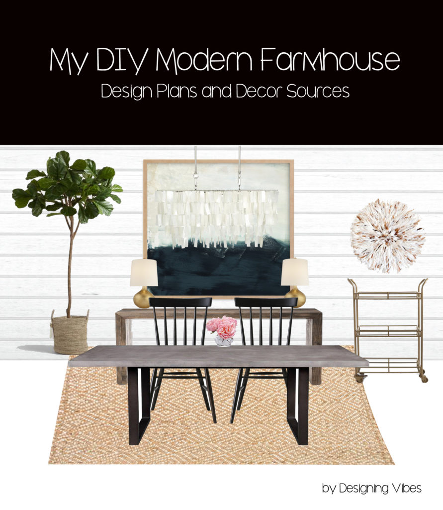modern farmhouse dining room decor ideas with sources