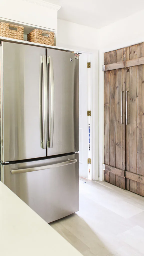 DIY refrigerator framing cabinetry for under $40