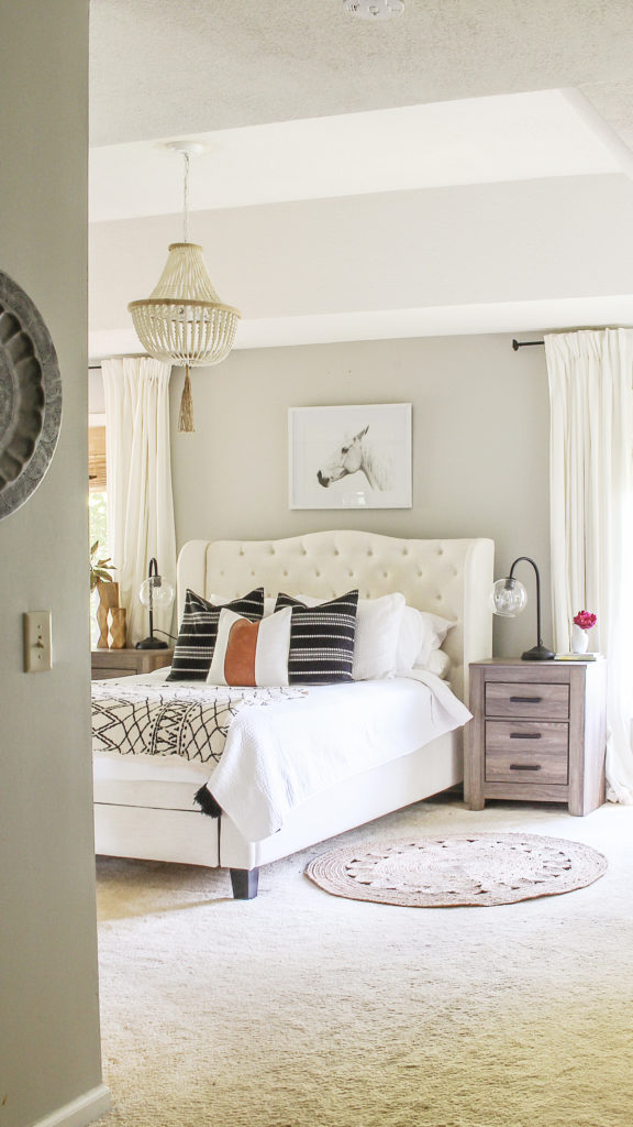 modern farmhouse bedroom makeover on a budget