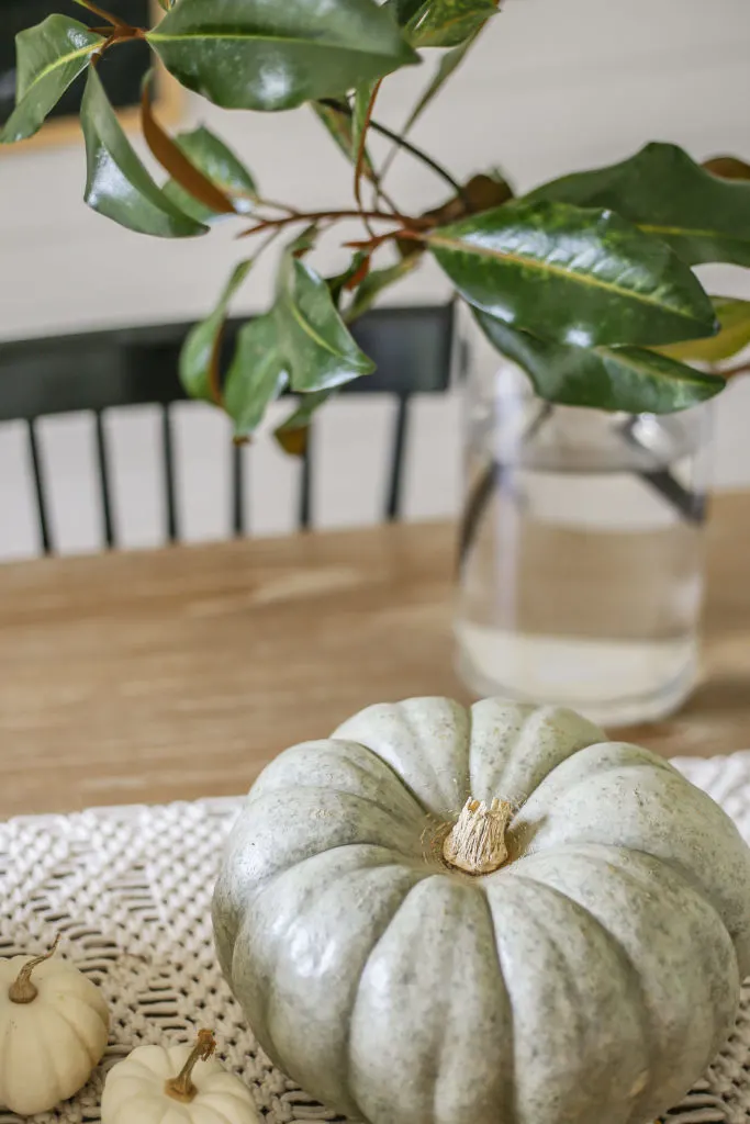 neutral fall decor for table
