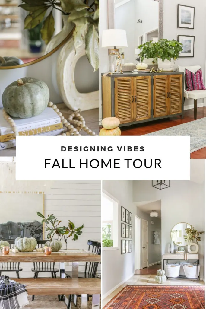 modern farmhouse fall decor tips. boho fall home tour.