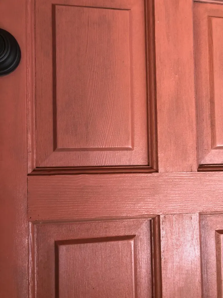 DIY front door makeover with gel stain