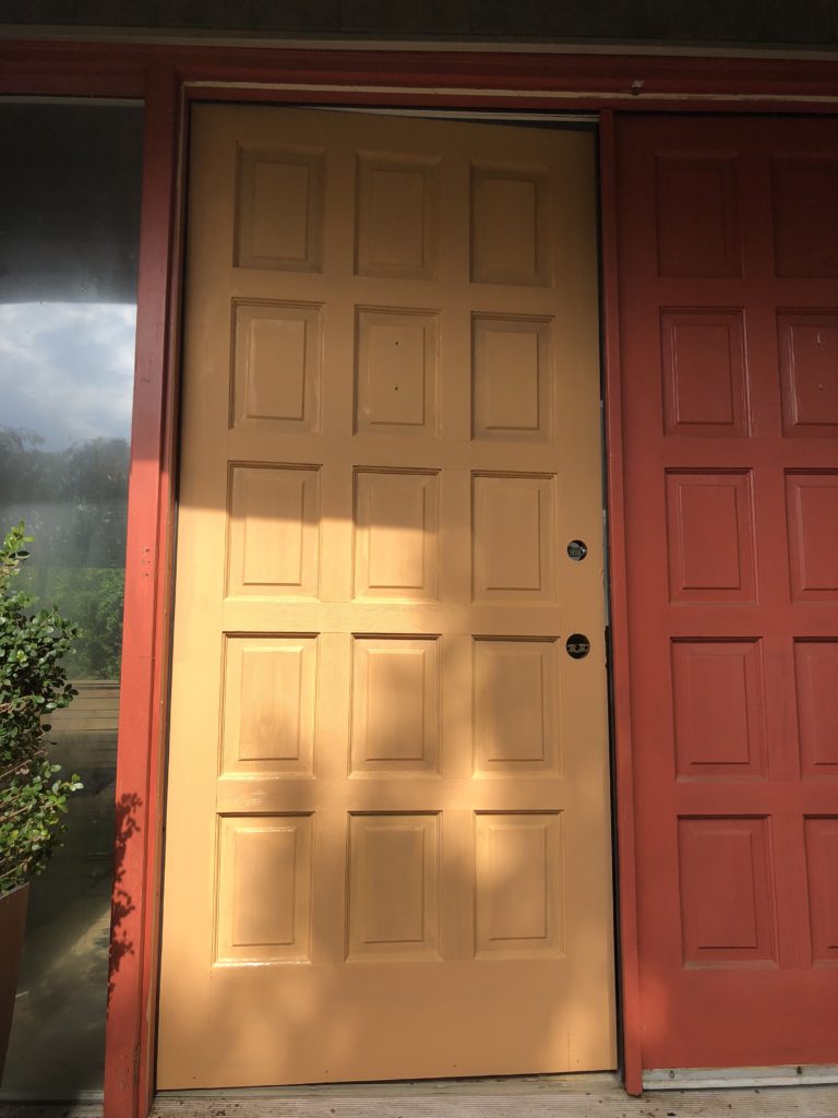how to make a painted front door look like wood