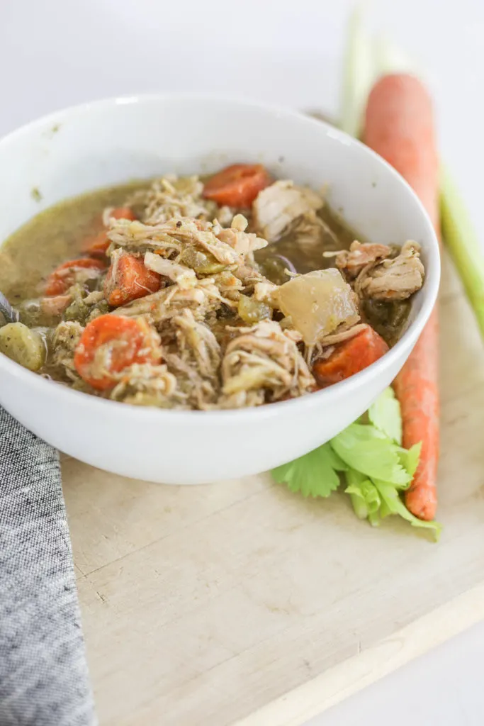 chicken vegetable bone broth soup in crockpot recipes