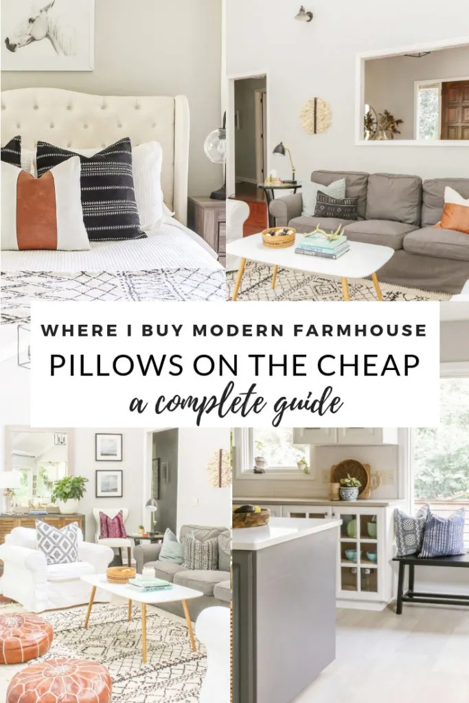 where to get farmhouse pillows on the cheap