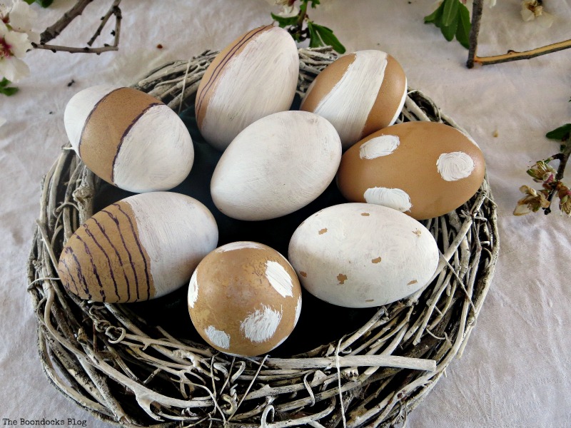 diy rustic easter eggs