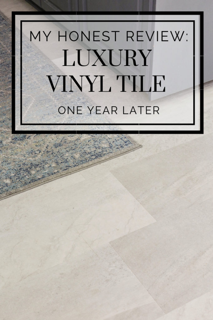 luxury vinyl tile installed over ceramic tile one year later