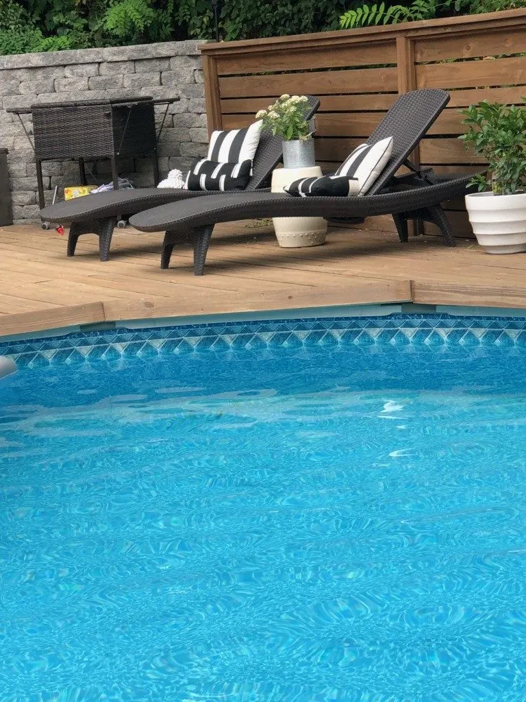 modern deck for pool