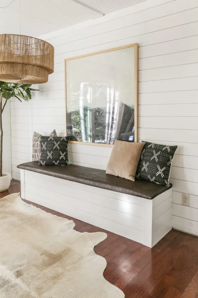how to build dining banquette with storage