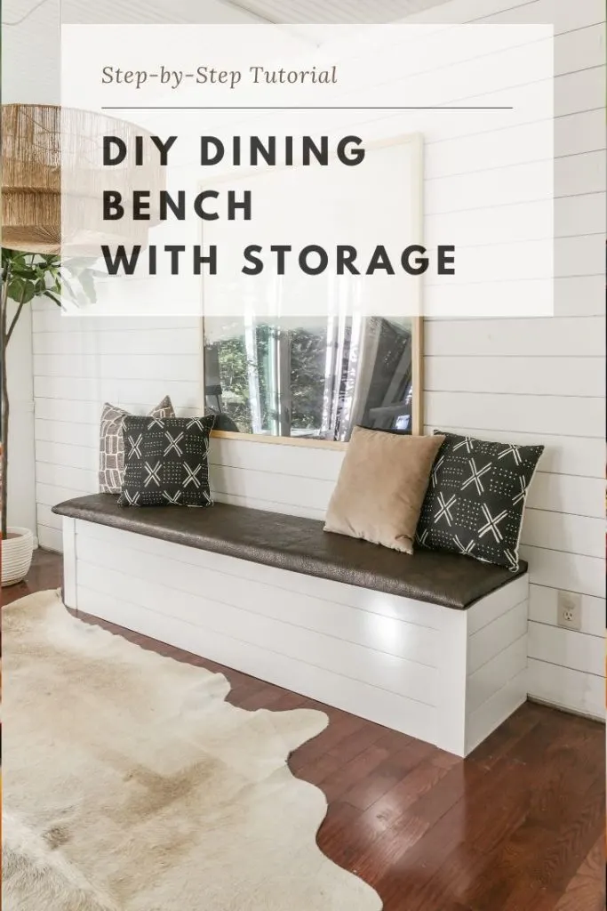 diy dining bench with storage tutorial