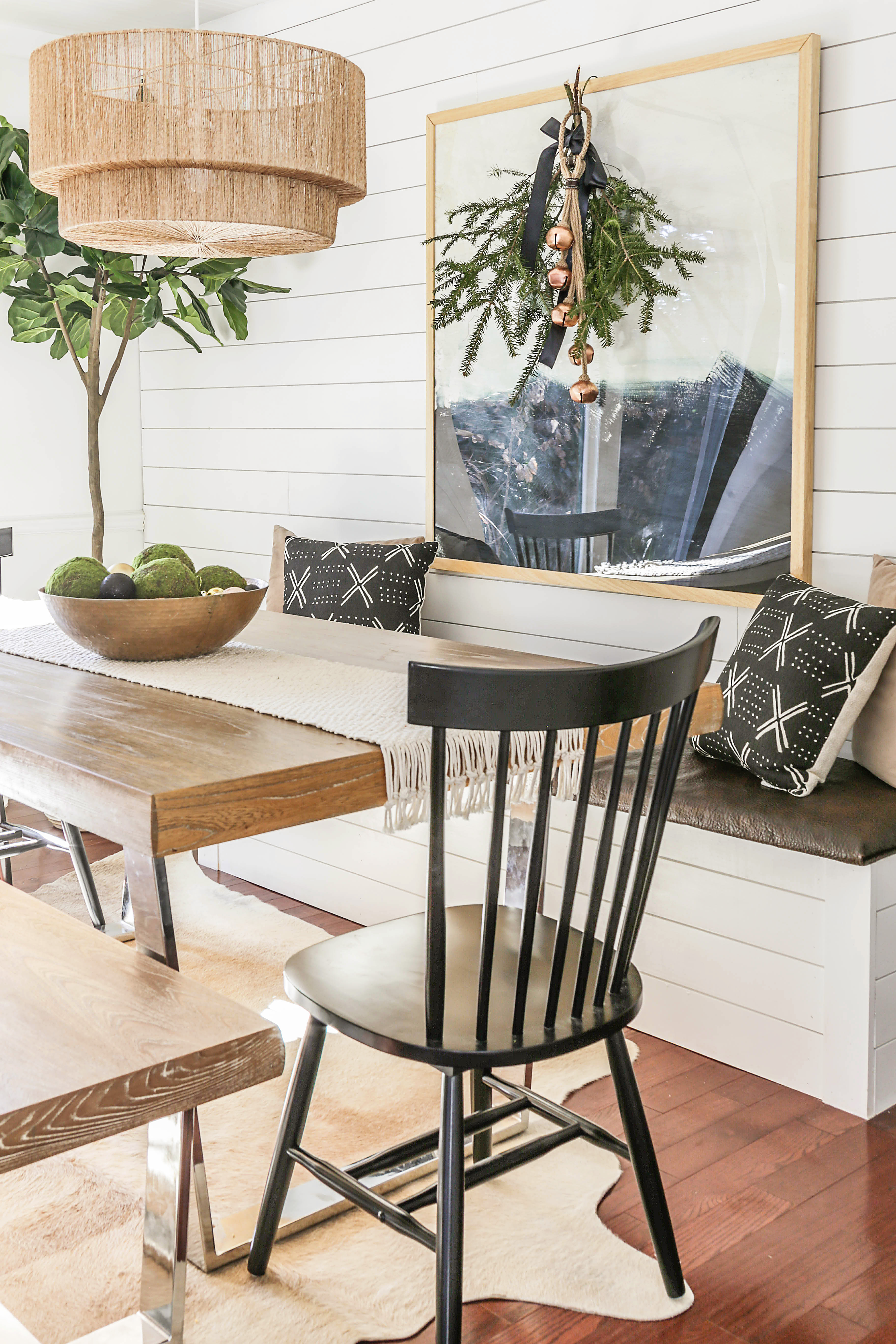 Boho Farmhouse Christmas Home Tour - Minimalist Holiday Decorating Ideas
