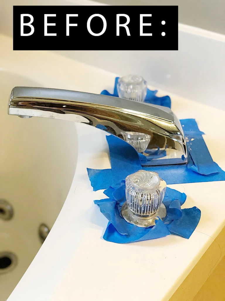 how to paint a faucet without removing it