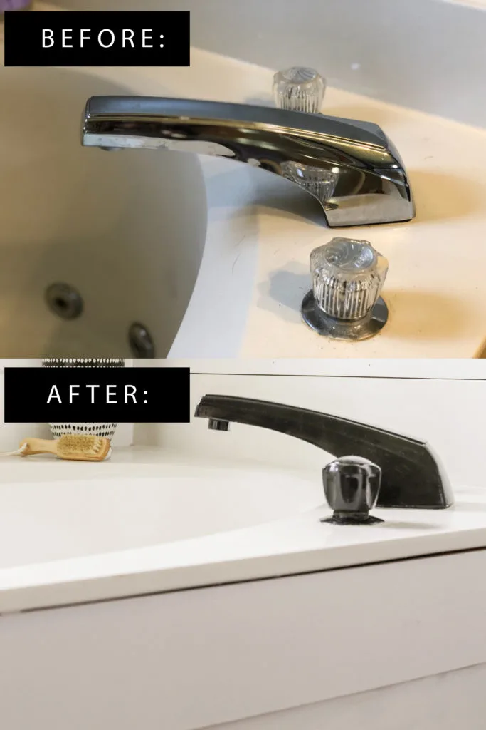 how to paint a faucet while it's attached to bath