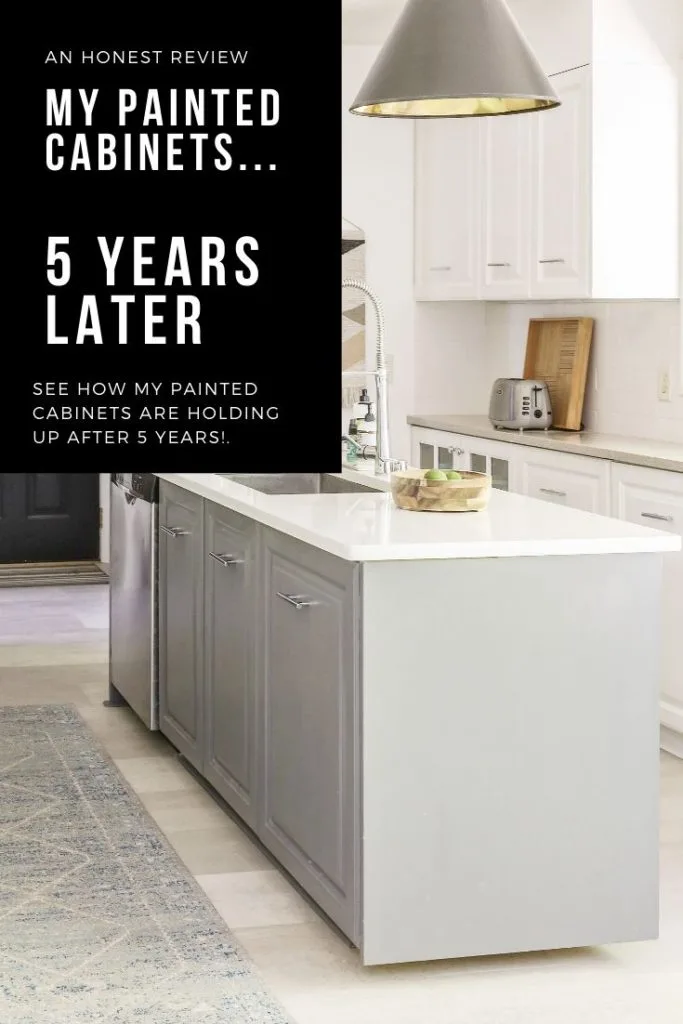 painted kitchen cabinet review, 5 years later