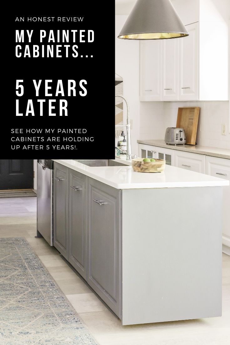 My Painted Kitchen Cabinets 5 Years, Do Professionally Painted Kitchen Cabinets Hold Up