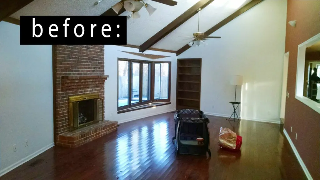 living room makeover before
