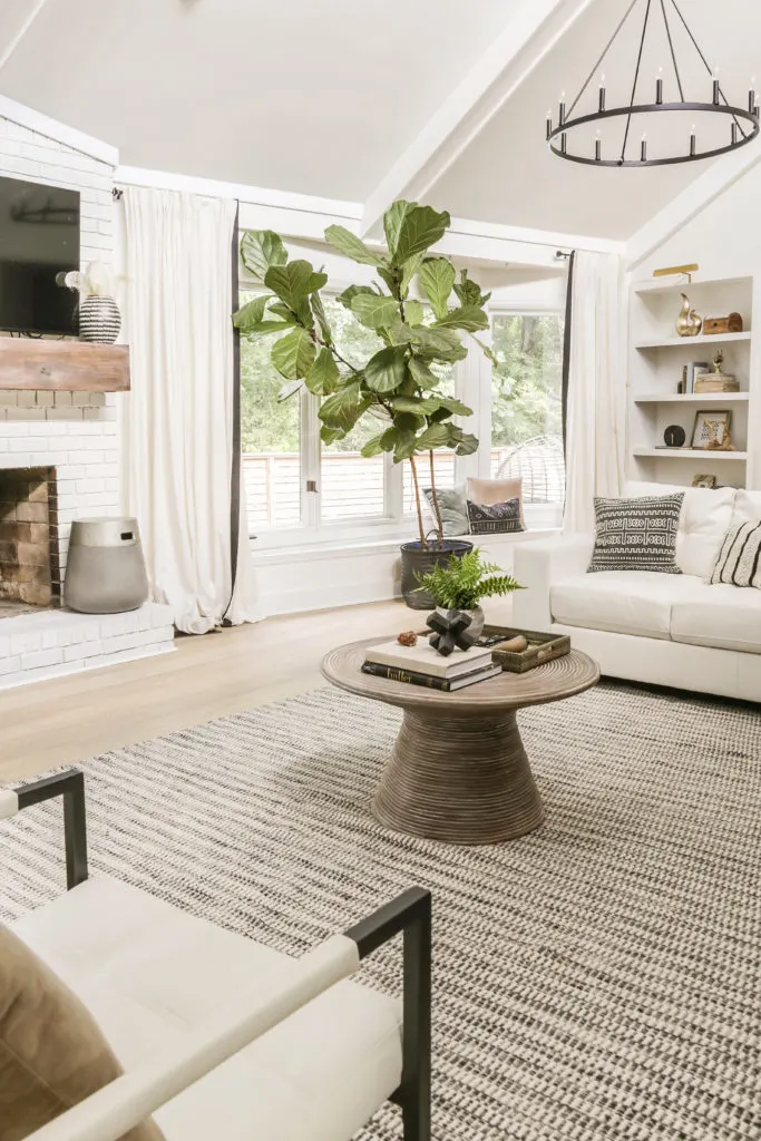 neutral boho modern living room decor
