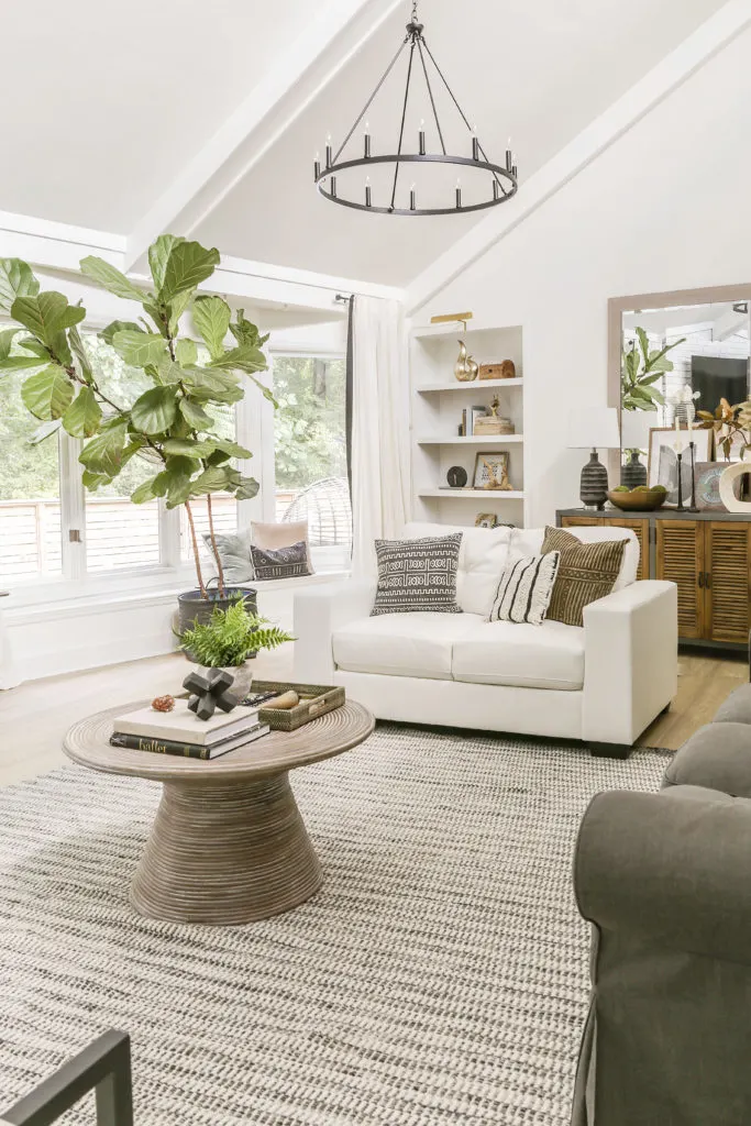 neutral modern living room reveal