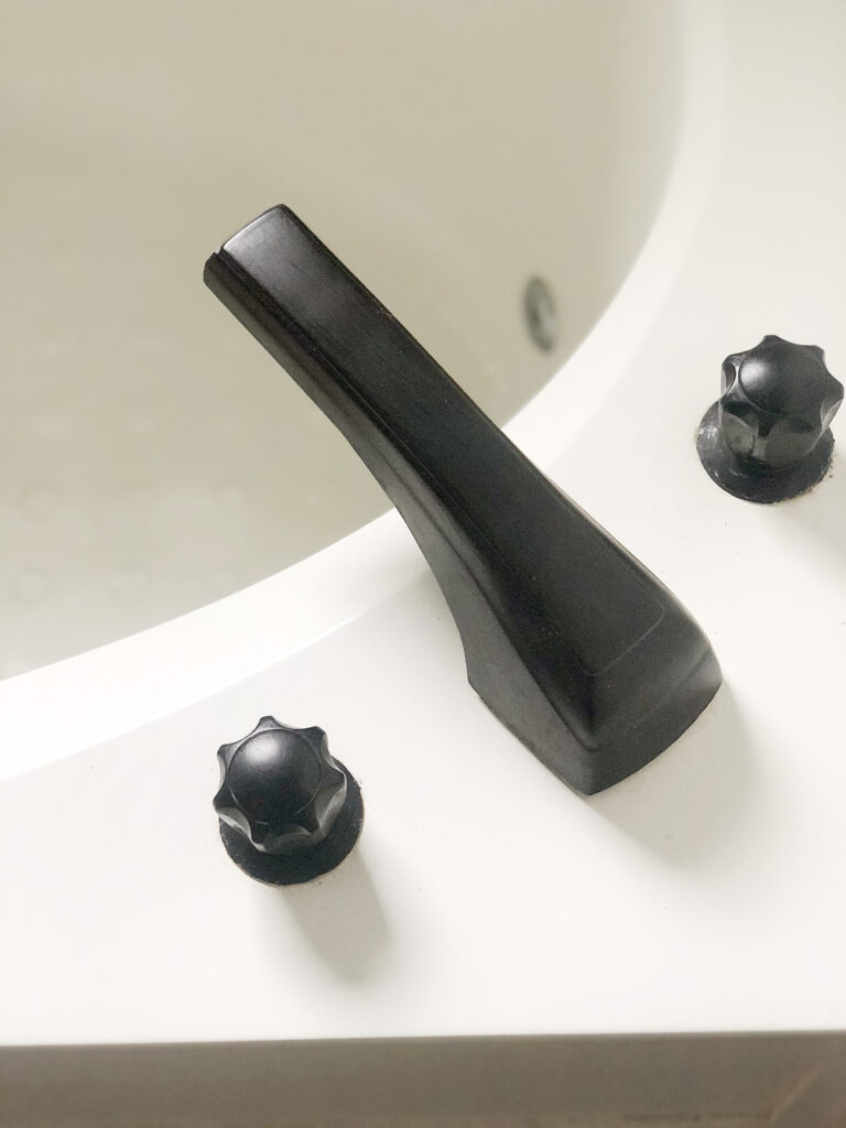 hand painted black faucet 