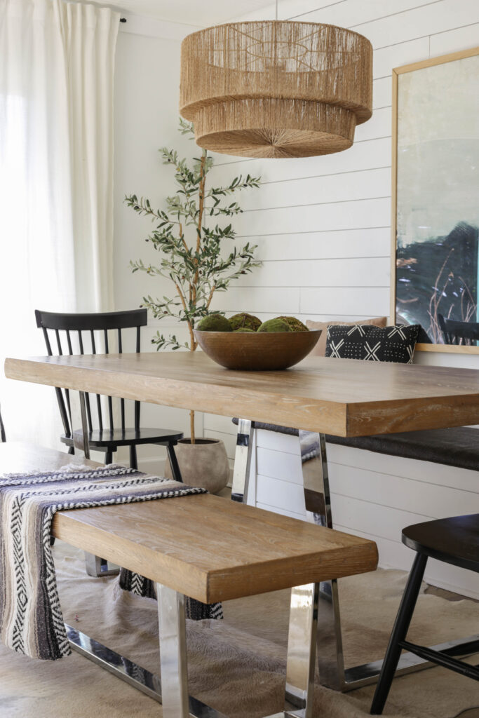 organic modern dining room decor