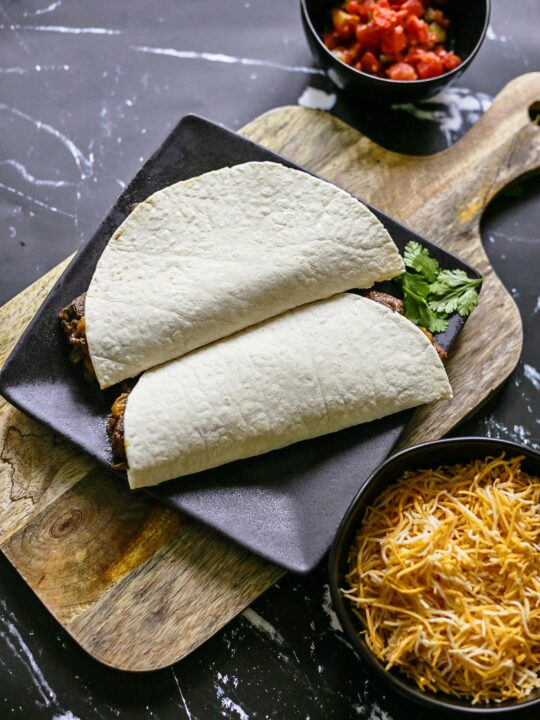 Low Carb Cheese Steak Tacos in Crockpot