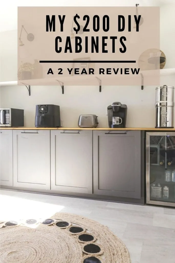 a review of my diy kitchen cabinets