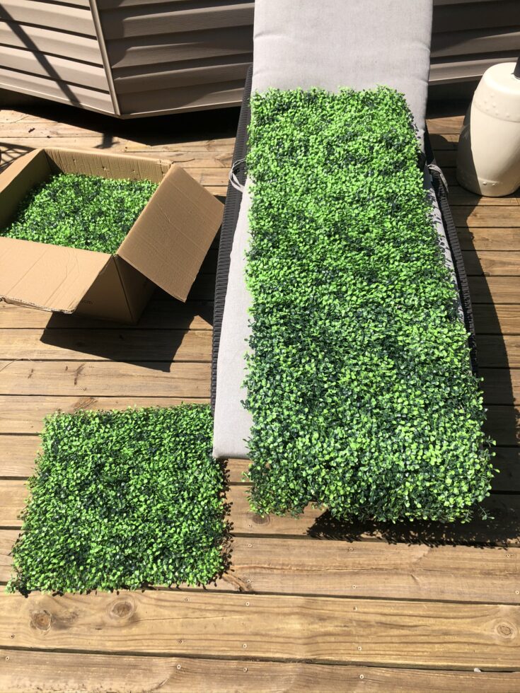 Easy Faux Hedge Wall DIY Cover Ugly Siding or Chain Link Fence