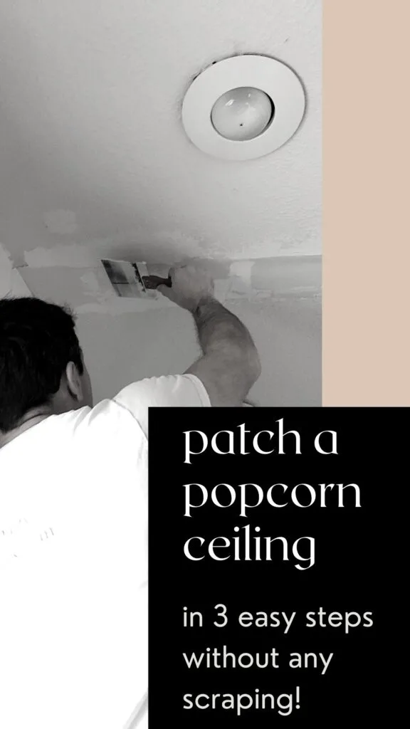 how to patch a popcorn ceiling diy tutorial