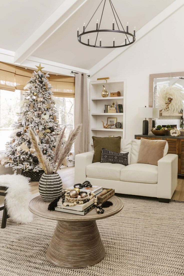 A Boho Glam Meets Modern Organic Christmas Home Tour